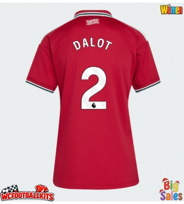 Manchester United Diogo Dalot #2 Replica Home Stadium Shirt for Women 2026-27 Short Sleeve
